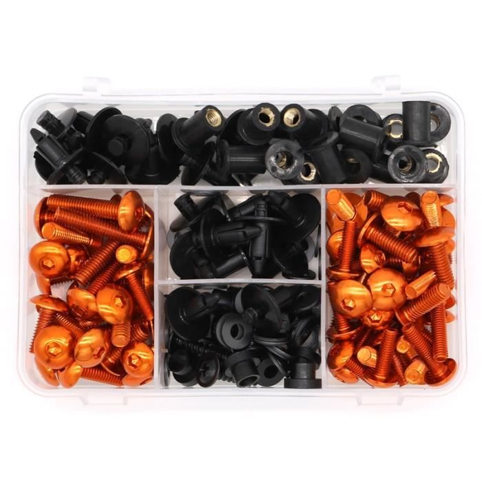 Bulle,Boulons de couverture pour moto, Kit complet de boulons de