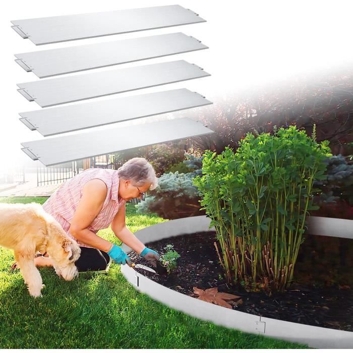 Bordure De Pelouse En Métal Galvanisé 5 M, 10 M, 15 M, 20 M, 25 M, 30 M, 35 M, 40 M, 45 M, 50 M