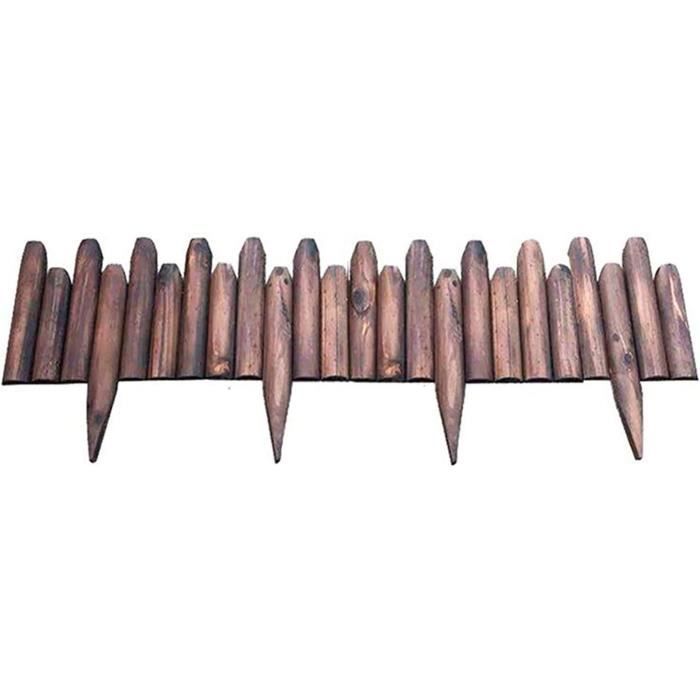 Bordure de jardin en bois hauteur 40 cm