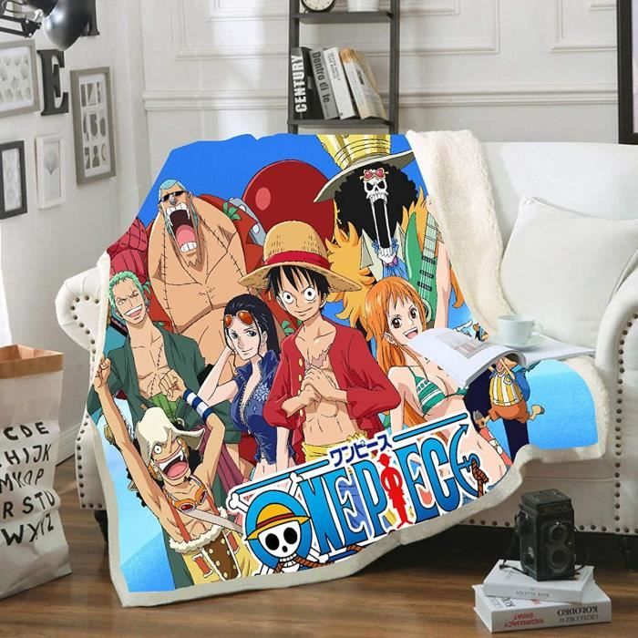 Couverture One Piece - Impression 3D - Couverture en Peluche - Literie D' animation pour Enfants - 180x200cm[389] - Cdiscount Maison