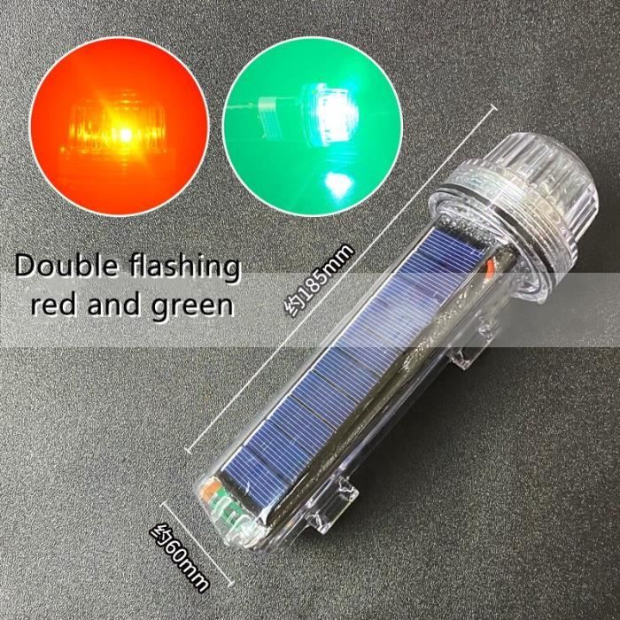 Balise LED Solaire étanche Pour Grillage - Lumière Signal Clignotant - 5V