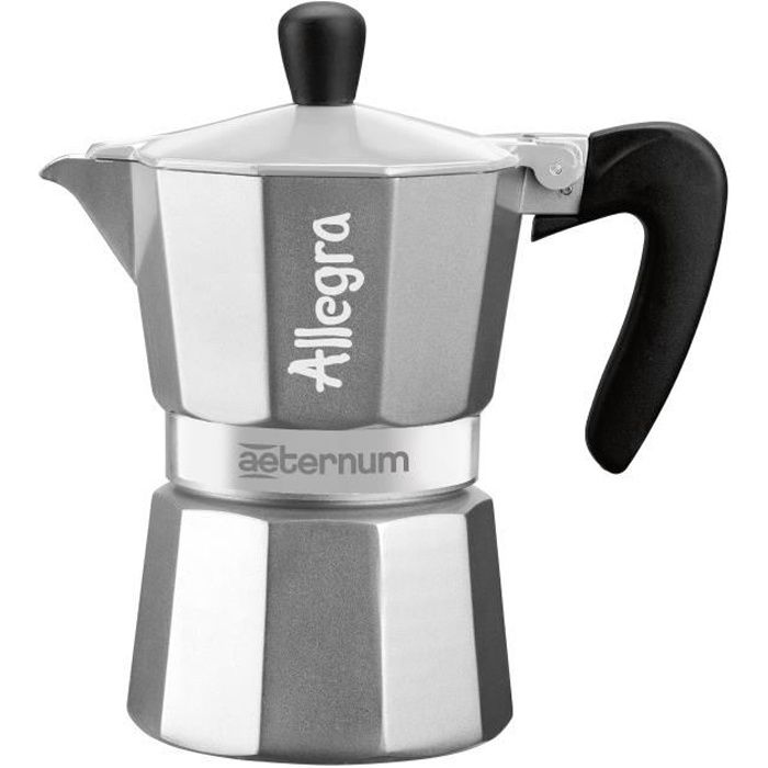 BIALETTI Cafetière ALLEGRA en métal argenté capacité 6 tasses