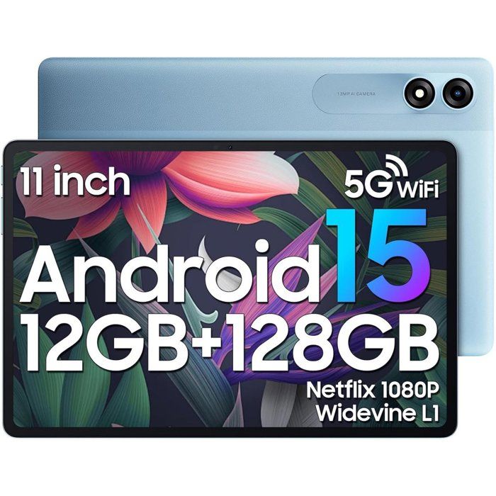 Blackview Tab 90 WiFi Tablette Tactile 10.9 HD+ IPS Android 14 2.4G+5G WiFi RAM 12 Go ROM 128 Go-SD 2 To 8MP+13MP 8200mAh – Bleu