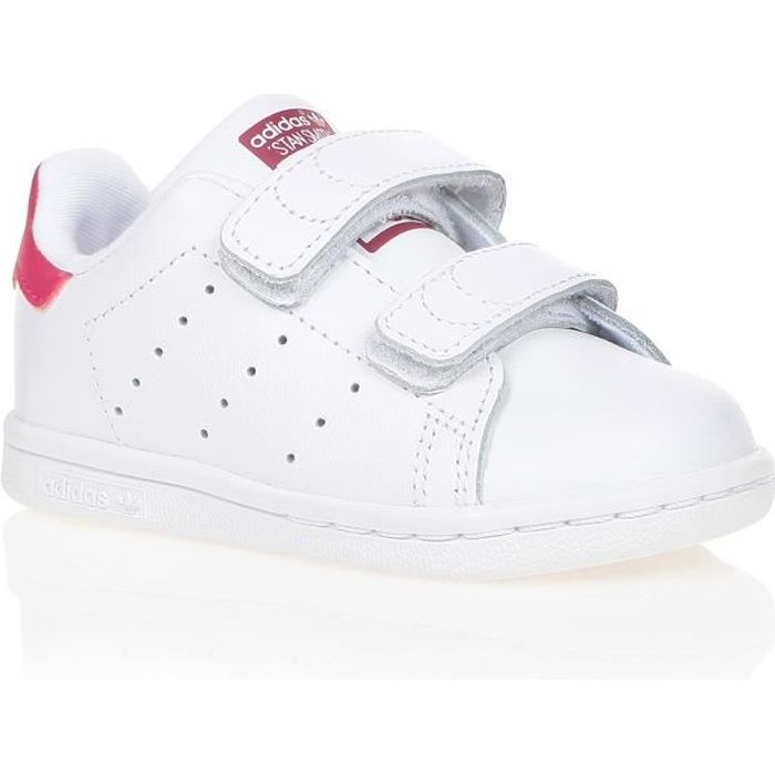 Baskets Stan Smith Bébé Fille - ADIDAS ORIGINALS - Blanc - Cuir - Lacets -  Cdiscount Chaussures