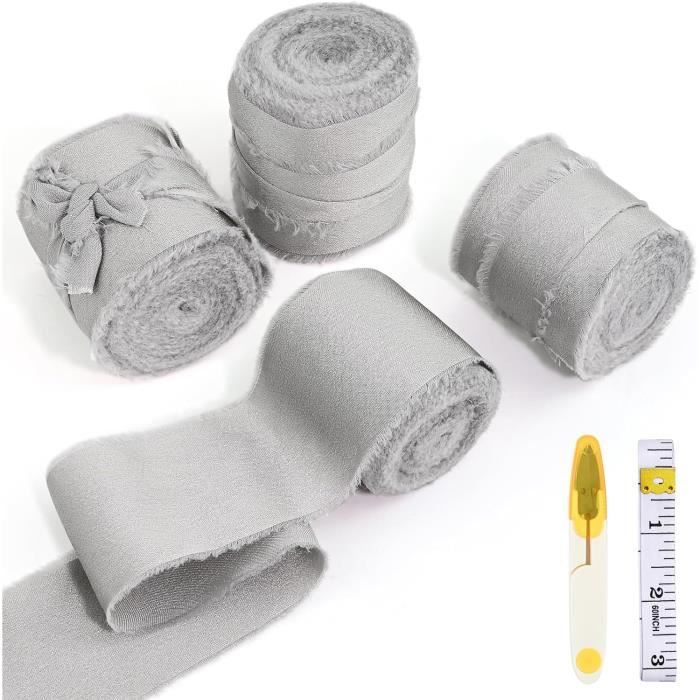 Ruban Satin Noir 40mm X 22m (Lot De 2 Rouleaux) - Décoration Mariage Artisanat Cadeaux Fêtes