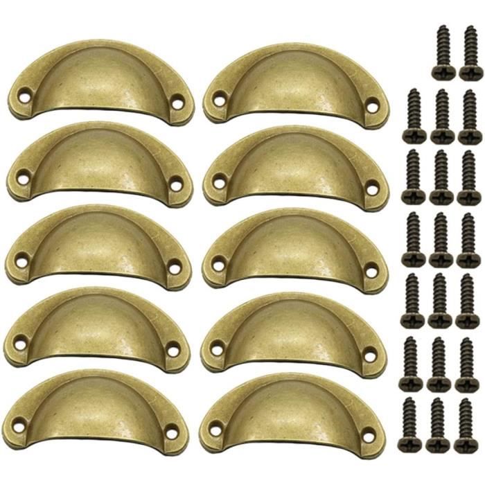 PORTE-ÉTIQUETTES DE TIROIR D'armoire Antique En Bronze Pour Une Organisation Fa EUR 19,75