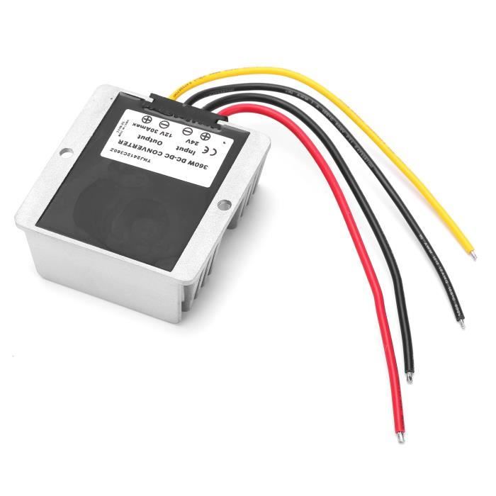 Convertisseur DC 10-40V Vers 24V 360W IP67 - Pour Caméras, écrans LED Voiture, Pompes à Eau