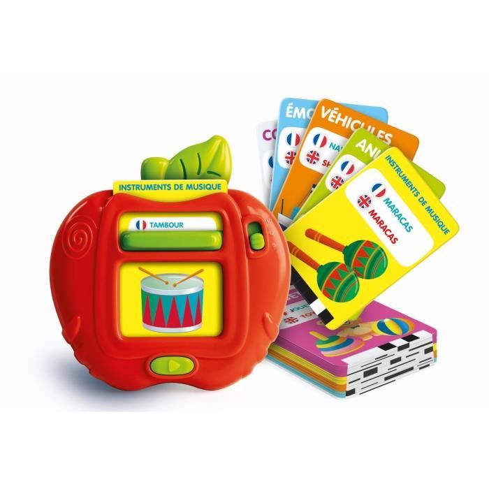 Jouet Éducatif Bilingue Clementoni Mes 100 Premiers Mots – 50 Cartes, 2 Modes de Jeu
