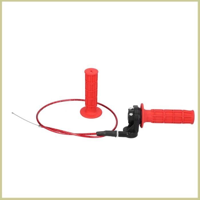 IUVWISN Poignee Accelerateur Moto 7/8 '' 22MM Tirage Rapide Moto Cross avec Cable Accelerateur Rapide Universel pour Guidons de 50 110 125 150 200 250cc Dirt Pit Bike ATV Mini Vélo Bleu