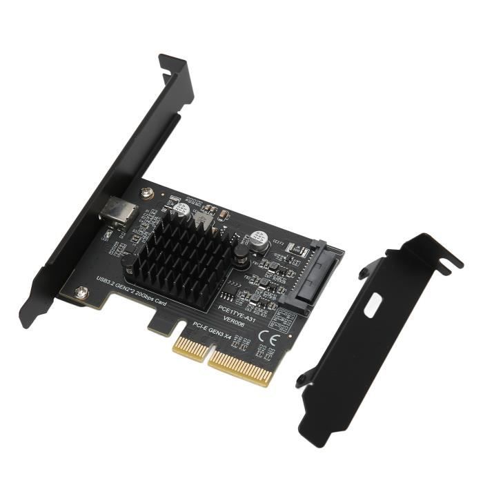 Carte d'extension USB 3.2 - DIOCHE - ASM3242 - 20 Gbps - PCI E 4X - Windows 10/11