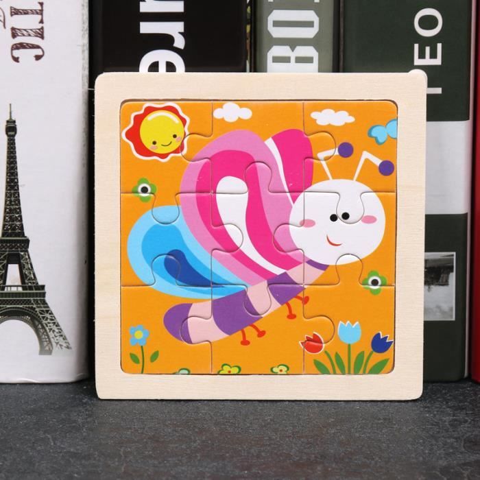 Puzzle En Bois 6 Modèles Animaux - 9 Pièces Chacun, Pour Enfants 3-6 Ans, Plateau De Rangement Inclus, Développe Logique Et Motricité Fine - 5