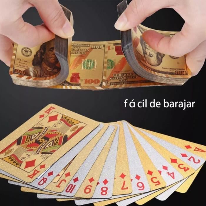 KAHEIGN 2 Jeux de Cartes à Jouer, 24k Foil Cartes de Poker étanches Cartes à Jouer en Diamant Outil de Tours de Magie Classique Professionnel KAHEIGN 2 Jeux de Cartes à Jouer, 24k Foil Cartes de Poker étanches Cartes à Jouer en Diamant Outil de Tours de Magie Classique Professionnel
