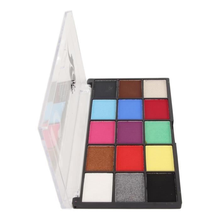 Kit De Peinture Faciale De Palette De Fards à Paupières Avec 15 Couleurs Party Face Body Paint Cosplay Et Mascarade | FR
