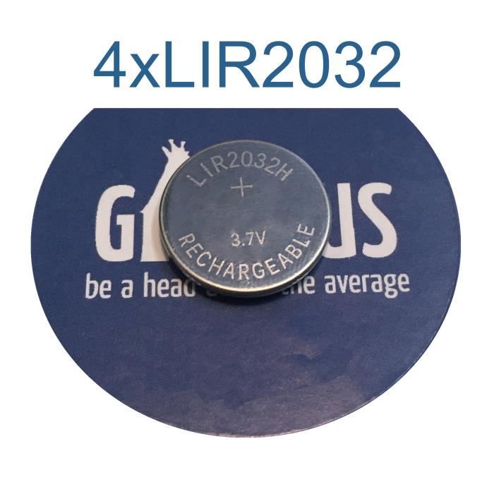 Girafus Button Cell Charger voor LIR-2032/2016 2025 Batterijen USB Batterijlader Inclusief 4X LiR2032 3,7Volt batterijen (vervang CR2032- batterijen) Batterijlader