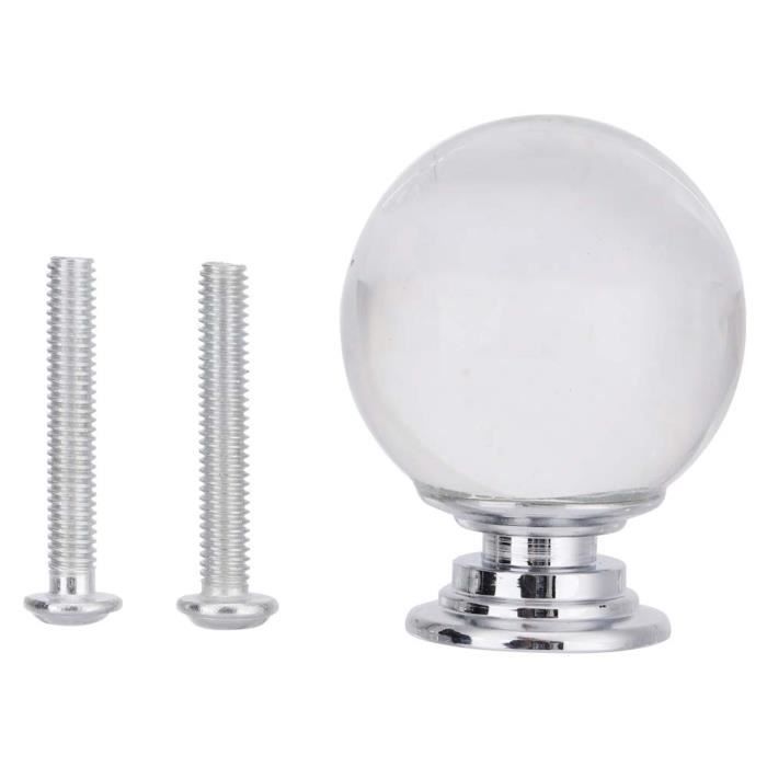 Bouton De Tiroir En Verre – Bleu Ardoise – 40mm – Poignée De Placard Moderne