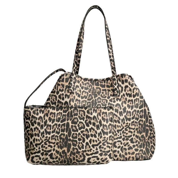 sacs à main guess classic logo leopard femme