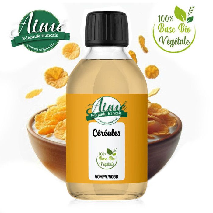 E-liquide Aimé Bio Céréales 200 ml + 10 boosters de nicotine