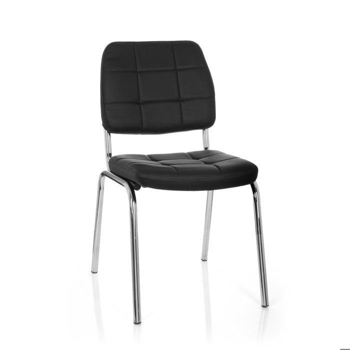 Chaise à quatre pieds - hjh OFFICE - PICENO V - Noir - similicuir Chaise à quatre pieds - hjh OFFICE - PICENO V - Noir - similicuir