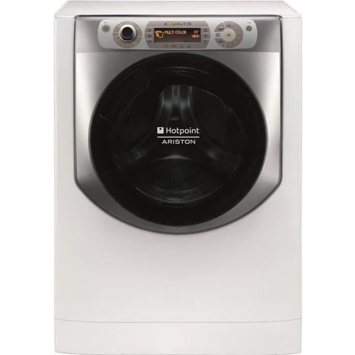 Lave-linge hublot HOTPOINT AQ114D497SDEUN Aqualtis - 11 kg - Induction - Classe B - 1400 trs/min - Blanc