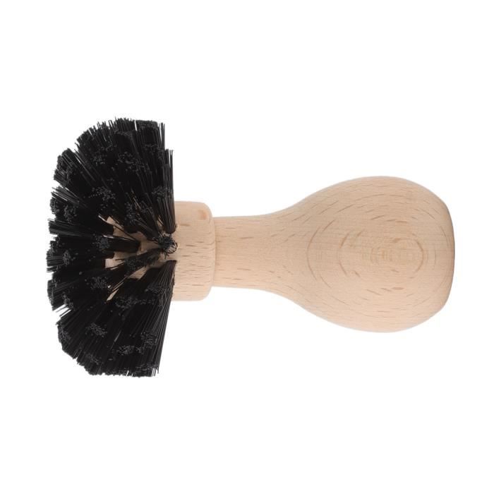 Brosse Nettoyage Portefiltre Café 58mm - Manche Bois Et Poils Nylon - Accessoire Barista