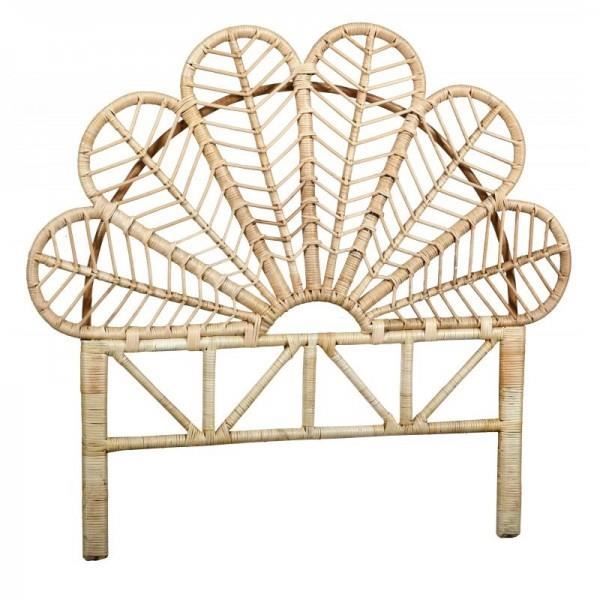 Tete De Lit En Rotin Naturel Fleur 1 Personne Achat Vente Tete De Lit Tete De Lit En Rotin Nature Cdiscount