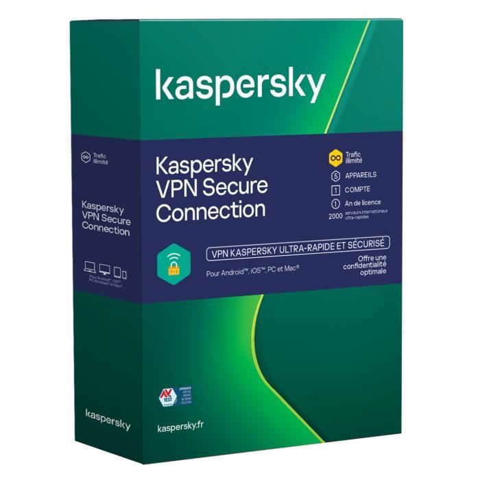 Kaspersky VPN Secure Connection 5 Postes/1 An