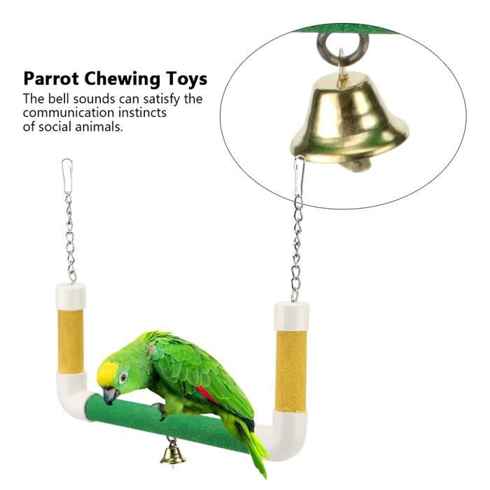 Tonyg-p Lot De 13 Balançoires à Mâcher Pour Perroquet, Nid D'oiseau, Hamac, Perchoir à Suspendre