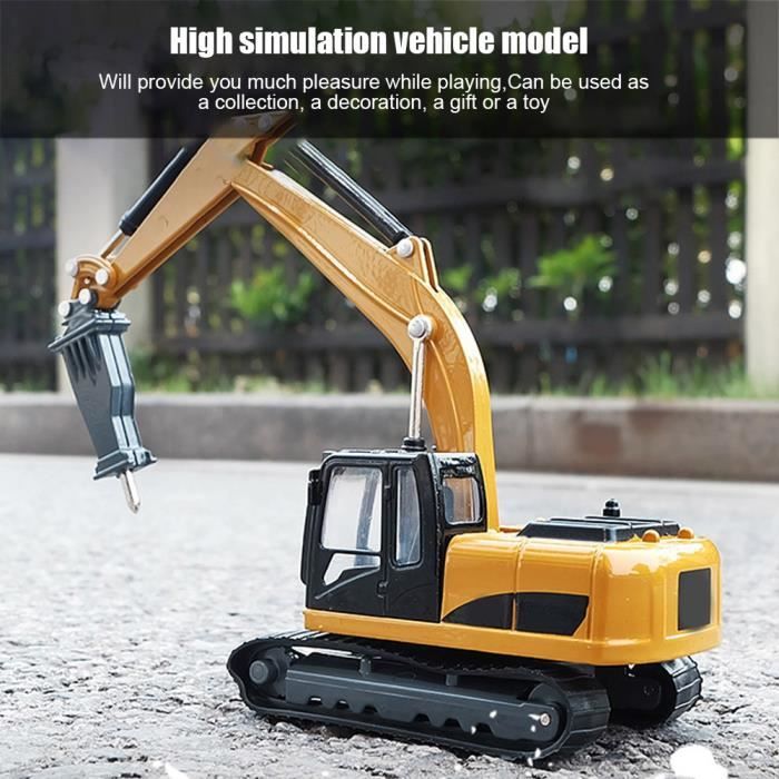 6pcs 1:64 Modèle de voiture d'ingénierie en alliage de véhicule de simulation jouet enfants(un