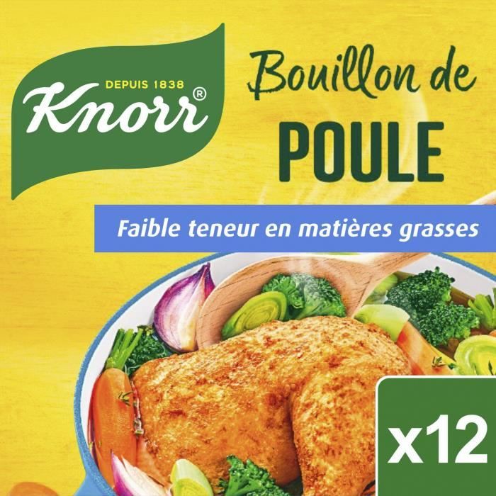 LOT DE 5 KNORR Bouillon de Poule Dégraissé Bouillons boite de