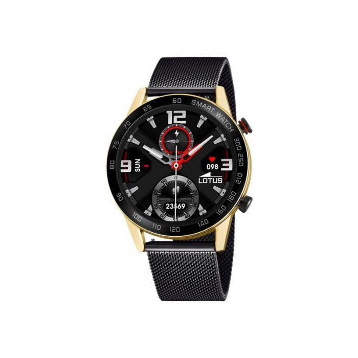 Montre Connectée LOTUS 50019/1 Acier Milanais Noir Étanchéité 5 ATM Style Chic Noir