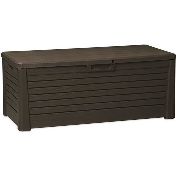 Coffre de rangement en résine Marron Jardin 600L