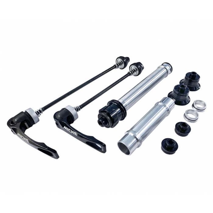 Kit conversion axe traversant blocage rapide moyeu disque Miche CL - noir/argenté - TU