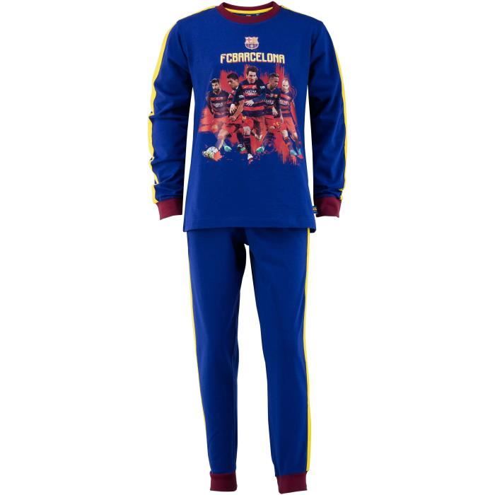 Fc Barcelone Pyjama Enfant Coton Taille 5-16 Ans Licence