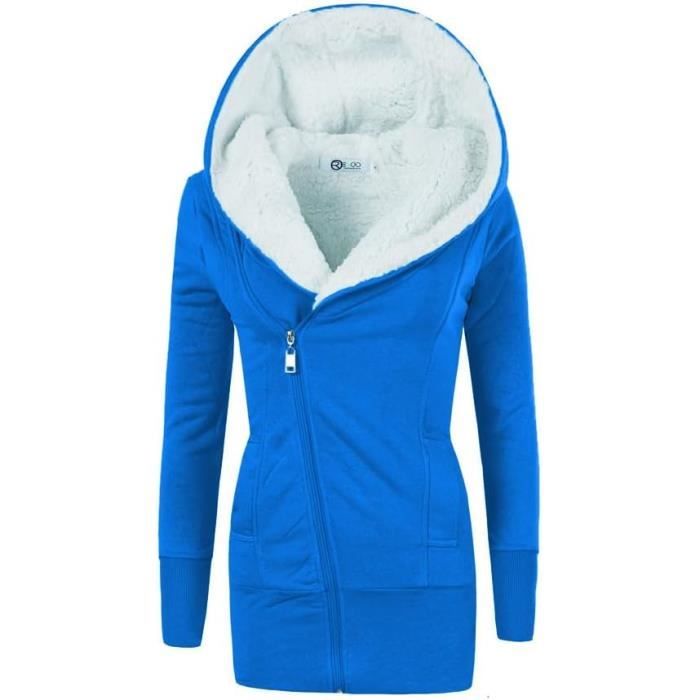 Veste D'Hiver Légère Pour Femme - Doudoune Matelassée Avec Capuche Et Poches Zippées (S-XXL)