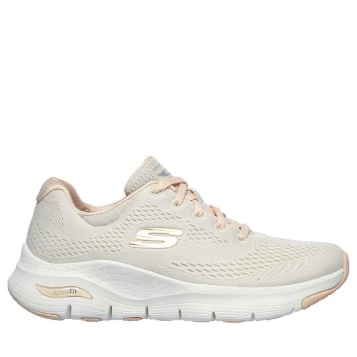 BASKET SKECHERS ARCH FIT SUNNY OUTLOOK BEIG Femme SKECHERS