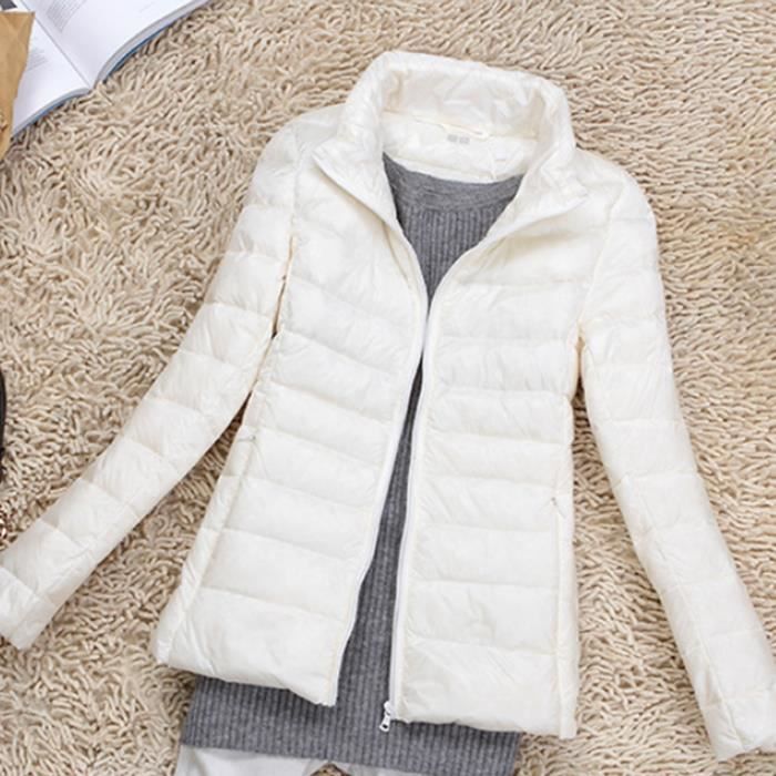 Baijiaye Femme Doudoune l/ég/ère Chaude Doudoune Slim Ladies sans Capuche Doudoune Dames imperm/éable Doudoune