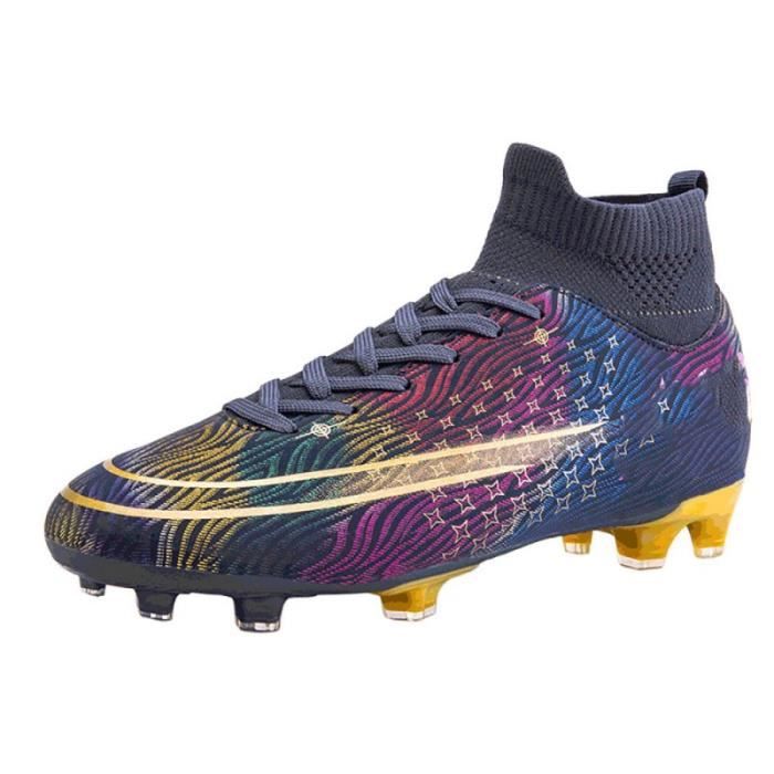 LECYGNB Chaussures De Football Homme High Top Crampons - Antidérapantes, Respirantes Et Confortables Pour Matchs Et Entraînements