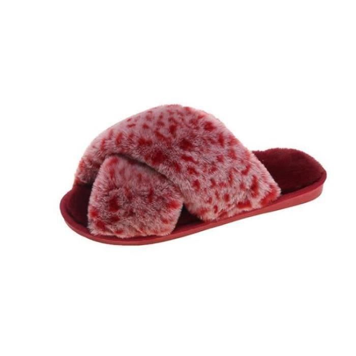 CHAUSSON - PANTOUFLE - BABOUCHE Pantoufle Hiver Mixte Nouveau Design De