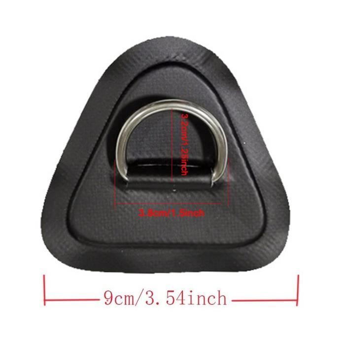 Patchs D-ring Pour Paddle/kayak - Lot De 6 En Acier Inox Et PVC - Jaune, 9x9 Cm - 11