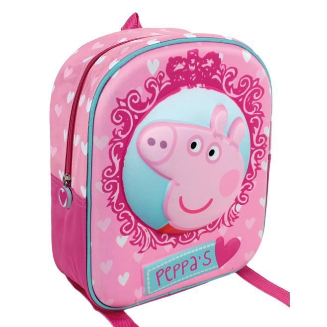 Peppa Pig Sac à Dos Maison Avec Intérieur Complet Et Étagère Pliable - Sac Voyage Jouets Enfants