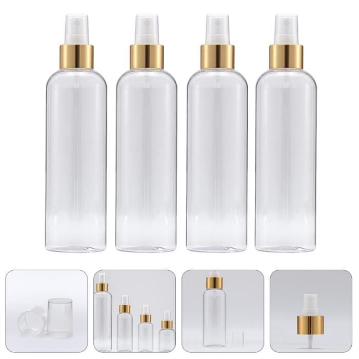 Pack 4 Pots à Miel Réutilisables - Bouteille Vide Transparente Pour Sirop, Sauce Ou Miel - 250ml - Bouchon étanche