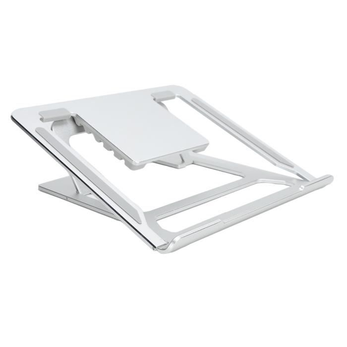 Support Ordinateur Portable OVERMUST - Aluminium Recyclé - 6 Niveaux Réglables - Pliable Et Portable