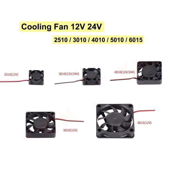 Lot 2 Ventilateurs Refroidissement 8010 Tangxi - 12V Faible Bruit Pour Imprimante 3D