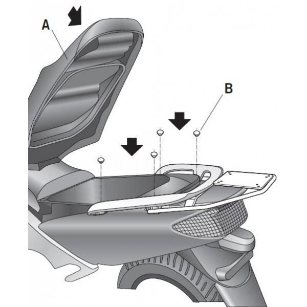 YAMAHA 500 T-MAX-01/07-SUPPORT TOP CASE SHAD-Y0T51T