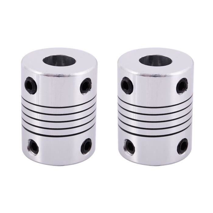 Lot De 2 Coupleurs D'arbre 6 Mm Vers 8 Mm - Longueur 22 Mm, Pas 14 Mm - Neufs