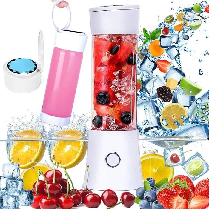 Blenders,Portable Mixeur Juice Blender, MilkShake, Jus de Fruits et Légumes,Mixer,480ml, Sans