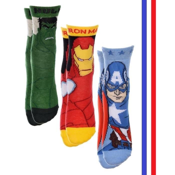 Garçons socquettes Avengers-Pack 2 Paires