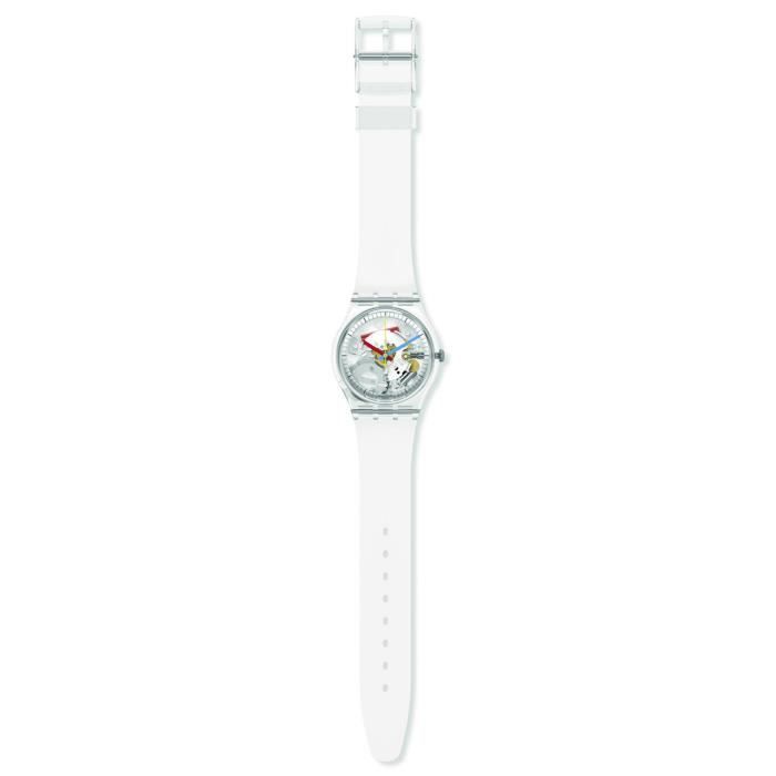 Montre - SWATCH - CLEARLY GENT - Boîtier biosourcé transparent - Bracelet TPU - Cadran analogique