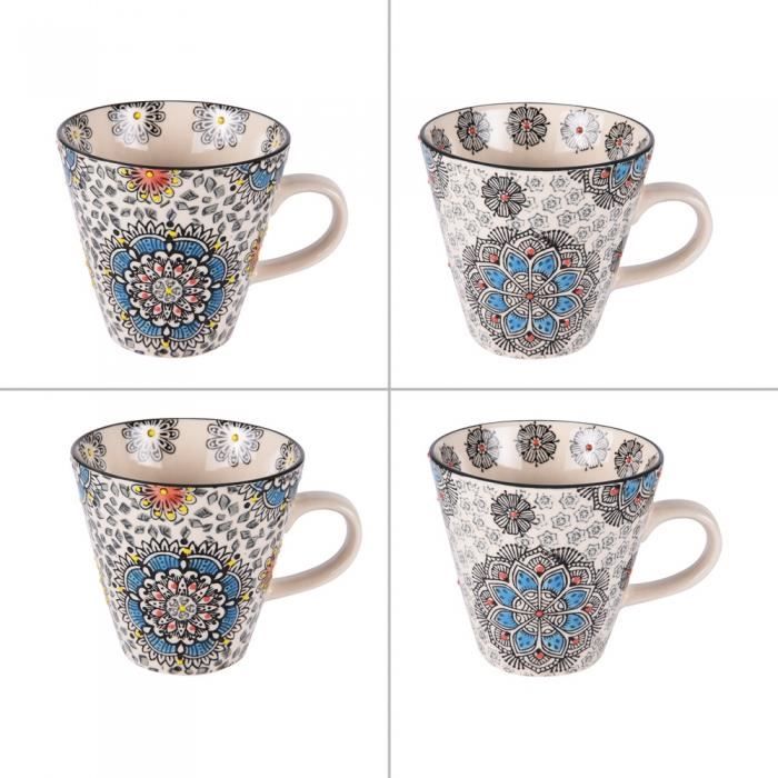 Coffret De 6 Tasses 17 Cl Samana Table Passion Neure Decore Cdiscount Maison