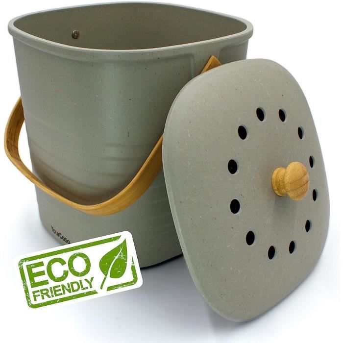 Composteur Cuisine - 7L Poubelle Compost Cuisine Pour Les Déchets Composteur Cuisine - 7L Poubelle Compost Cuisine Pour Les Déchets